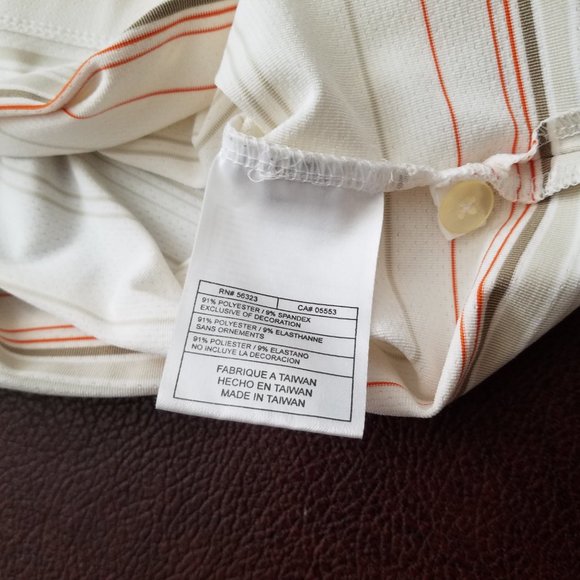 Nike White Striped Polo Shirt - Picture 4 of 5